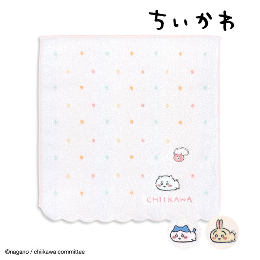 ちいかわ タオルハンカチ タオル ハンカチ キャラクター ドット 商品画像