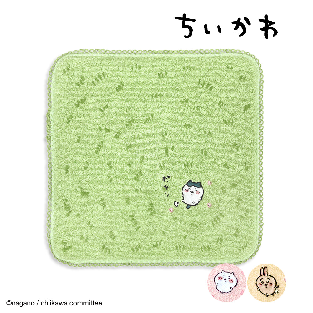 ちいかわ タオルハンカチ タオル ハンカチ キャラクター 草むら タオル美術館 綿100％ かわいい 可愛い 雑貨 ギフト プレゼント