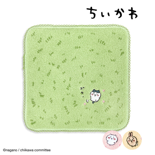 ちいかわ タオルハンカチ タオル ハンカチ キャラクター 草むら 商品画像