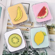 コンタクトレンズケース ソフトレンズ キット ピンセット 鏡 ミラー付き 保存液ケース 使い捨て 携帯 旅行 トラベル 出張 おしゃれ かわいい フルーツ柄