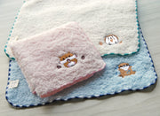 タオルハンカチ ポワポワチック～アニマル～ ハンドタオル 23cm 日本製 コットン100％ 動物 刺繍 キッズ 子供 大人 女性 ミニタオル ハンカチタオル プレゼント ギフト 贈り物
