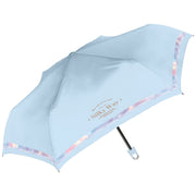 キッズ折りたたみ日傘 カラビナ付き UV シルキーウェイ 折り畳み傘 晴雨兼用 50cm UPF50＋ 完全遮光 子供用 女の子 子ども用 こども用 雨傘 日傘 雨具 レイングッズ 小学生 通園 通学 夏 日焼け対策 紫外線対策 ピンク 水色 ライトブルー サックス パステルカラー
