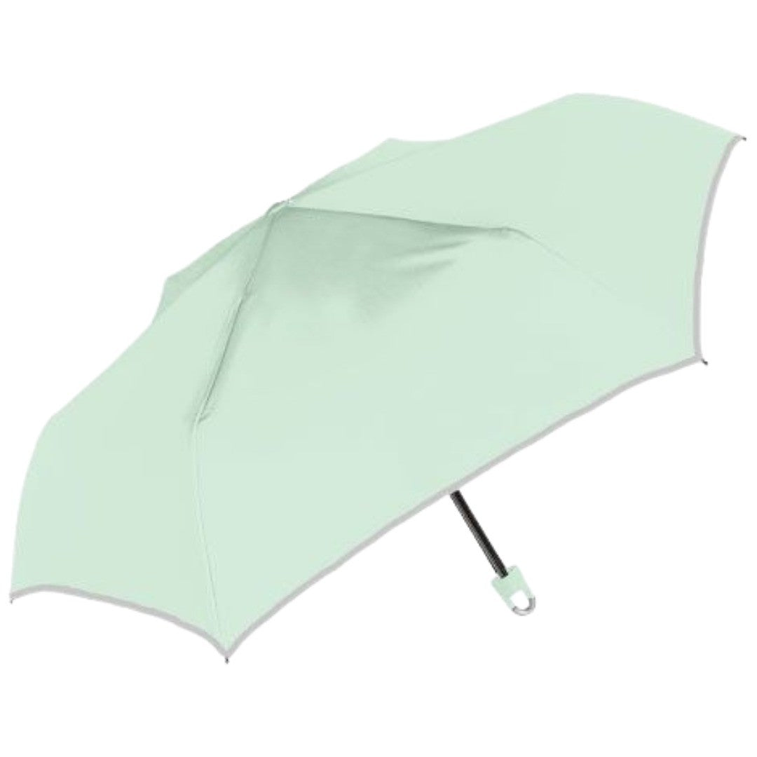 キッズ折りたたみ日傘 UVカット 折り畳み傘 カラビナ付き 晴雨兼用 軽量 50cm UPF50＋ 完全遮光 子供用 子ども用 こども用 女の子 男の子 雨傘 日傘 雨具 レイングッズ 小学生 通園 通学 夏 日焼け対策 紫外線対策 無地 ランドセル