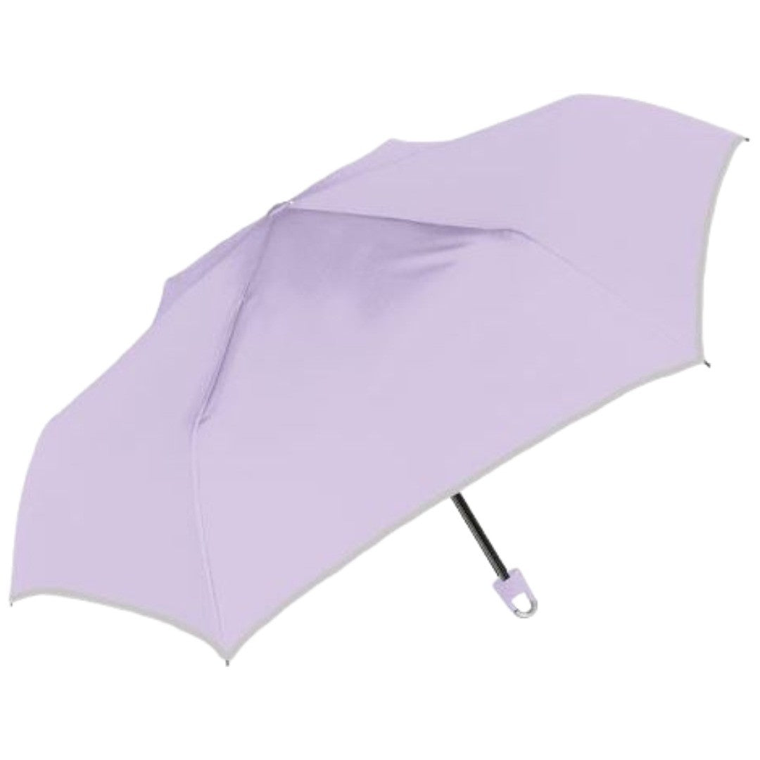 キッズ折りたたみ日傘 UVカット 折り畳み傘 カラビナ付き 晴雨兼用 軽量 50cm UPF50＋ 完全遮光 子供用 子ども用 こども用 女の子 男の子 雨傘 日傘 雨具 レイングッズ 小学生 通園 通学 夏 日焼け対策 紫外線対策 無地 ランドセル