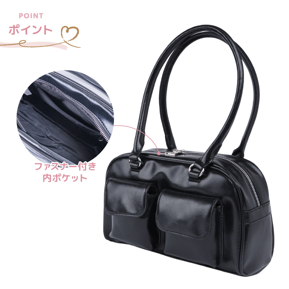 Coboca+ ダブルポケットボストンバッグ 肩掛け お出かけ 小学生 中学生 商品画像2