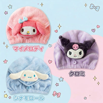 サンリオキャラクターズヘアキャップ sanrio マイメロディ シナモロール クロミ タオルキャップ 商品画像2