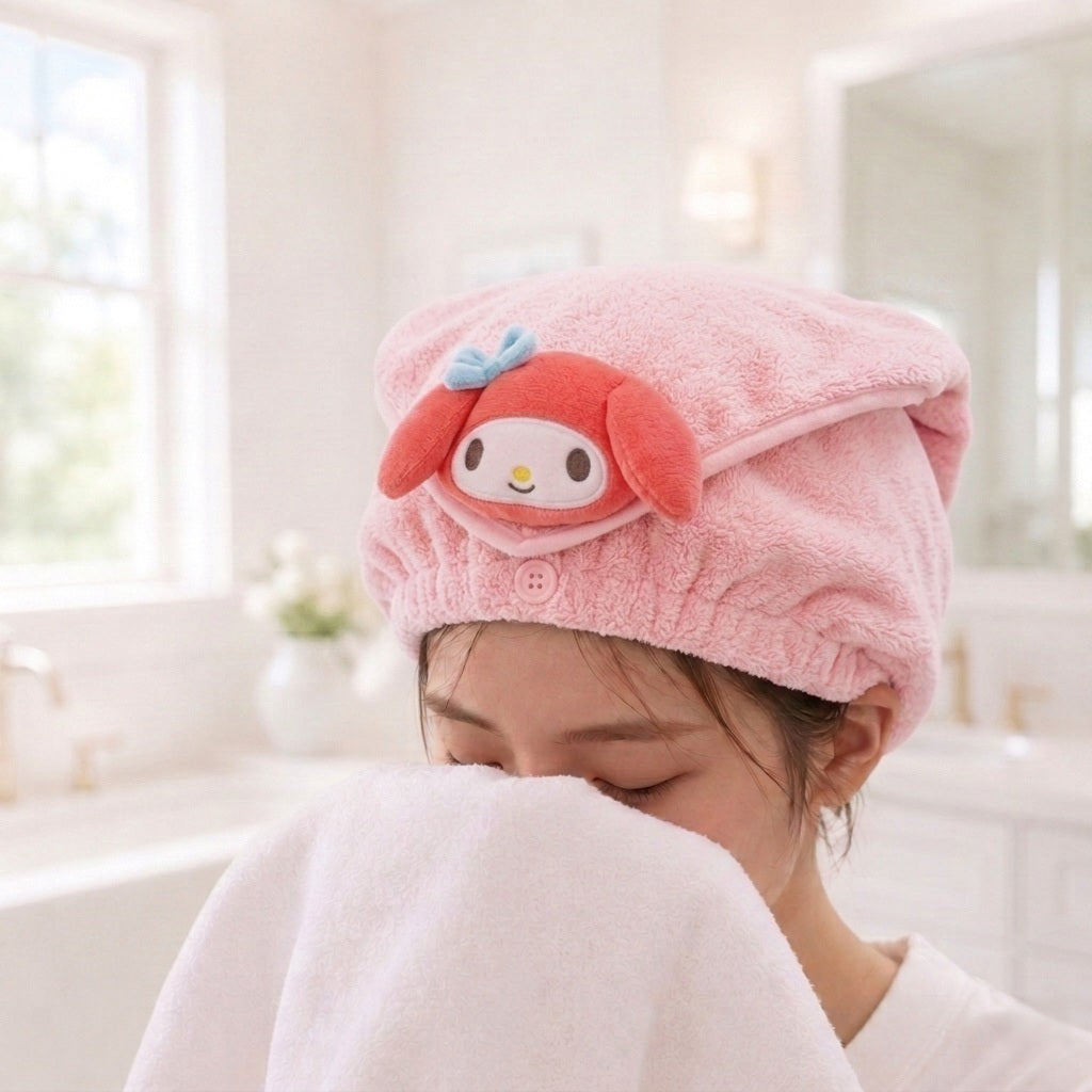 サンリオキャラクターズヘアキャップ sanrio マイメロディ シナモロール クロミ タオルキャップ 商品画像4