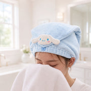 サンリオキャラクターズヘアキャップ  sanrio マイメロディ シナモロール クロミ タオルキャップ 吸水タオル 子供 キッズ 男の子 女の子 スイミング 水泳 学校 プール ヘアキャップ ヘアドライタオル ヘアターバン 可愛い かわいい マイクロファイバー 子ども 大人用 子ども用 速乾 送料無料