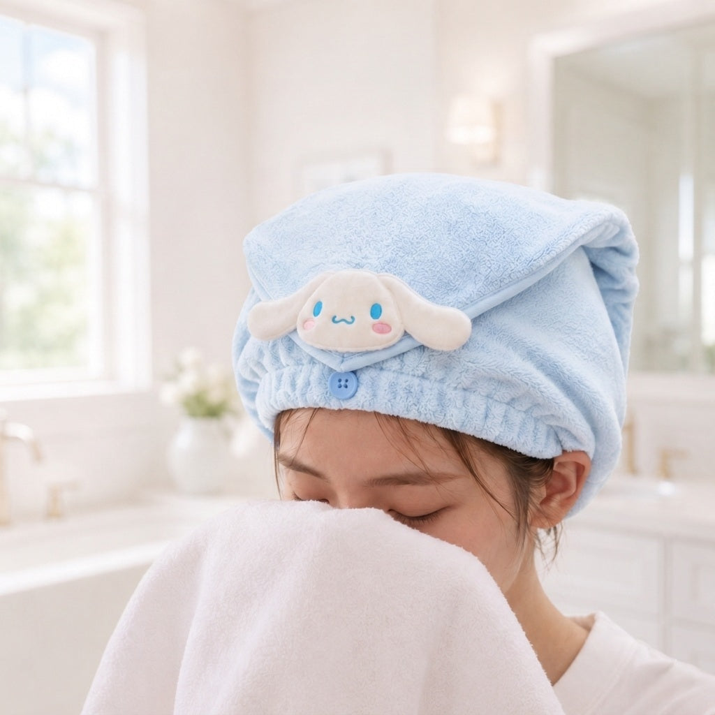 サンリオキャラクターズヘアキャップ sanrio マイメロディ シナモロール クロミ タオルキャップ 商品画像5