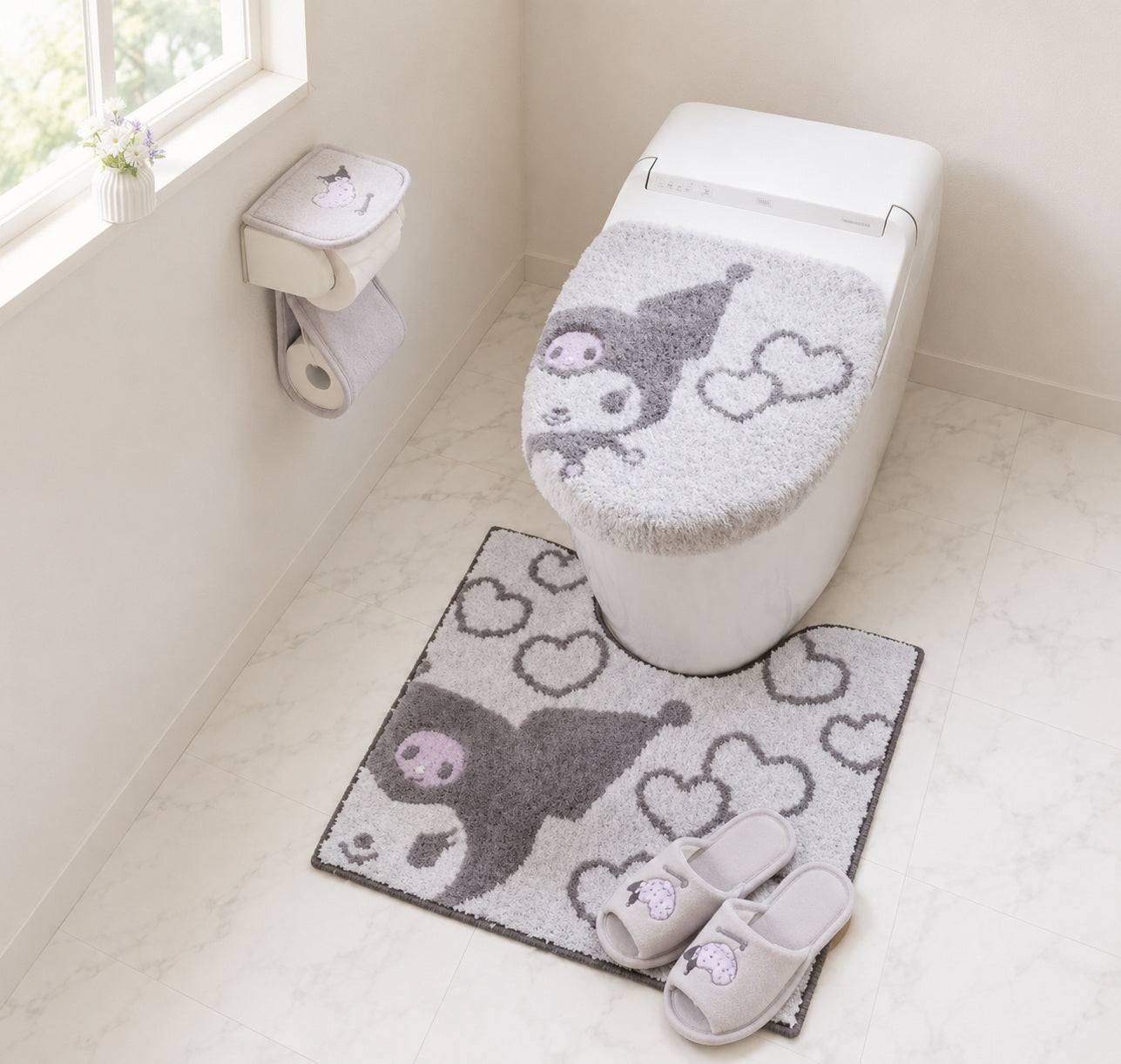 サンリオキャラクターズトイレマット sanrio クロミ トイレタリー トイレ フタカバー 商品画像5