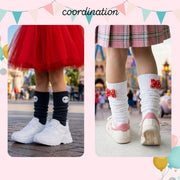 ぬいぐるみ付キッズ用ルーズソックス 18～22cm ディズニー ミッキー ミニー ベイマックス キャラクター ぬいぐるみ付き靴下 白 Y2K JK 制服 ディズニーコーデ リンクコーデ プチギフト お揃いコーデ マスコット付 キッズ用 子ども用 子ども 女の子 パークコーデ ハロウィン 韓国ファッション レッグウォーマー キャラクターソックス