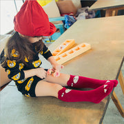キッズソックス ベビーソックス 子供 キッズ ソックス 靴下 くつ下 くつした 子供ソックス ハイソックス 子供靴下 女の子用 男の子用 アニマルフェイス  動物 プリント 柄 シンプル おしゃれ 可愛い 配色